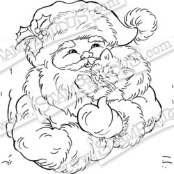 Stampendous leimasin Santa Kitten