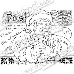Stampendous leimasin Santas Teddy