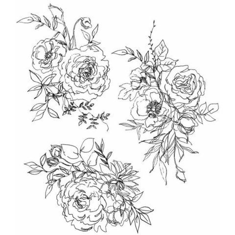 Stampers Anonymous, Tim Holtz leimasinsetti Floral Outlines