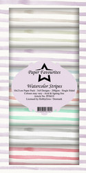 Paper Favourites Watercolor Stripes -paperipakkaus, Slim Line