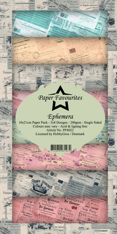 Paper Favourites Ephemera -paperipakkaus, Slim Line