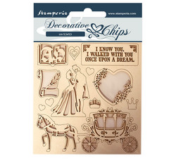 Stamperia Decorative Chips kuvioleikkeet Sleeping Beauty Coatch