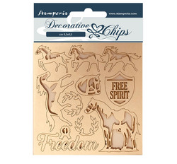 Stamperia Decorative Chips kuvioleikkeet Freedom