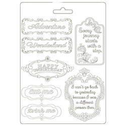 Stamperia Soft Mould -muotti Alice in Wonderland Plates, A5