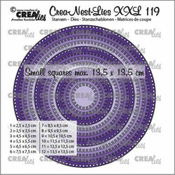 Crealies XXL stanssi 119, Circles with small Squares
