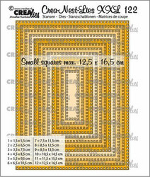 Crealies XXL stanssi 122, Rectangles with small Squares