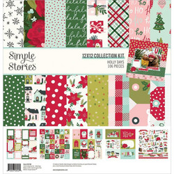 Simple Stories Holly Days -paperipakkaus, 12