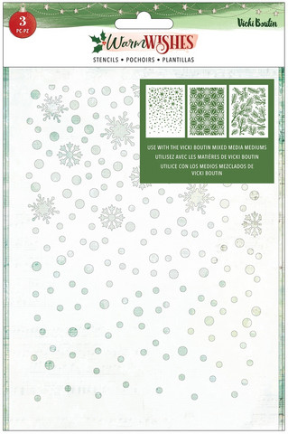 Vicki Boutin Warm Wishes sapluunasetti, 3 kpl