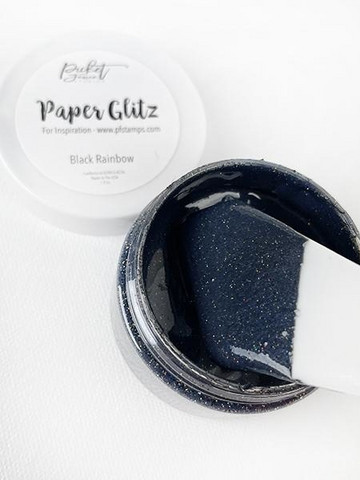 Picket Fence Paper Glitz, sävy Black Rainbow