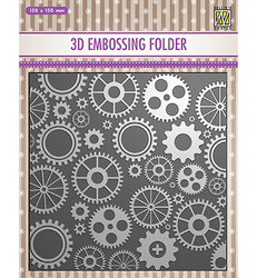 Nellie's Choice 3D kohokuviointikansio Cogwheels