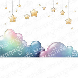 Stamping Bella Stars And Clouds Backdrop -leimasin