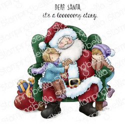 Stamping Bella Tiny Townies on Santa's Lap -leimasin