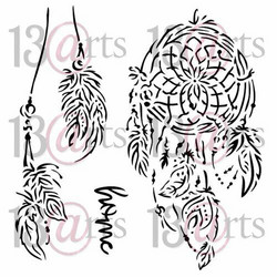 13@rts Mixed Media sapluuna Dreamcatcher