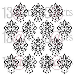 13@rts Mixed Media sapluuna Elegant Damask