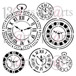 13@rts Mixed Media sapluuna Clocks