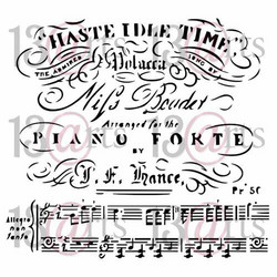 13@rts Mixed Media sapluuna Piano Forte