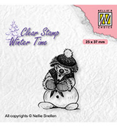 Nellie's Choice Silhouet leimasin Shy Snowman