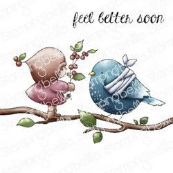 Stamping Bella Bundle Girl With Berries -leimasin