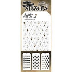 Tim Holtz Shifter Multi Harlequin -sapluunat, 3 kpl