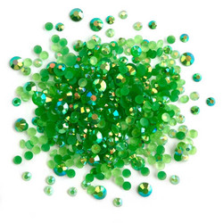 Buttons Galore Jewelz -tekokristallit, Emerald