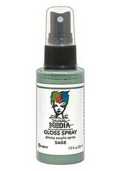Dina Wakley Media Gloss Spray -suihke, sävy Sage, 56 ml