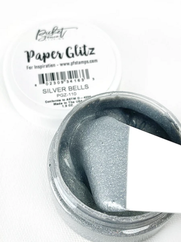 Picket Fence Paper Glitz, sävy Silver Bells