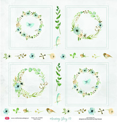 Craft & You skräppipaperi Morning Mist 08