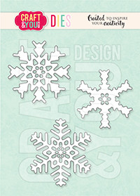 Craft & You stanssi Set of Snowflakes