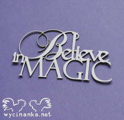 Chipboard tekstileike, Believe in MAGIC, 1 kpl