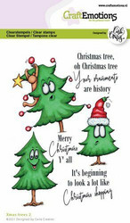 CraftEmotions leimasinsetti Xmas trees 2