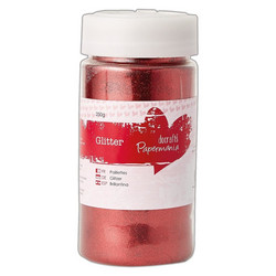 Papermania Large Glitter Pot Red  - glitterjauhe, 250g