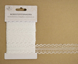 Pitsinauha, 2,4 cm x 7 m, valkoinen