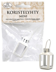 Koristelyhty, mini, valkoinen