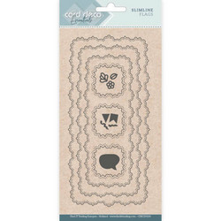 Card Deco Essentials stanssi Slimline Flags