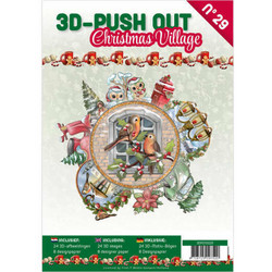 3D-Push Out -kirja Christmas Village