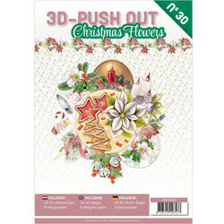 3D-Push Out -kirja Christmas Flowers