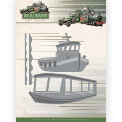 Amy Design Vintage Transport stanssisetti Boats