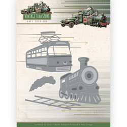 Amy Design Vintage Transport stanssisetti Train