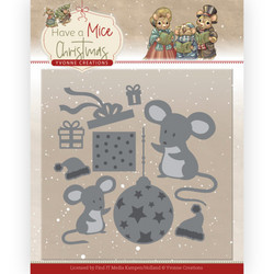 Yvonne Creations Have a Mice Christmas stanssi Gardening
