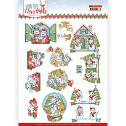 Yvonne Creations Wintry Christmas 3D-kuvat Christmas Home, leikattava