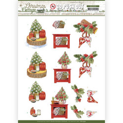 Jeanine's Art Christmas Cottage 3D-kuvat Christmas Decoration