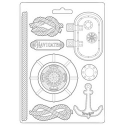Stamperia Maxi Mould -muotti Lady Vagabond Lifestyle, Navigate, A4