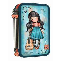 Gorjuss Pencil Case Triple Zip Filled This One's For You -setti