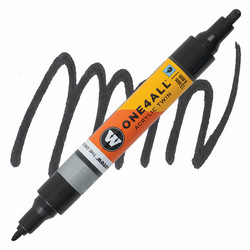 Molotow One4All Acrylic Twin -tussi, sävy metallic black