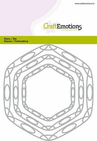 CraftEmotions Frames Art Hexagon -stanssi