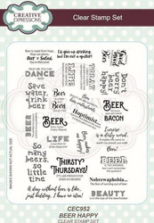 Creative Expressions Beer Happy -leimasin