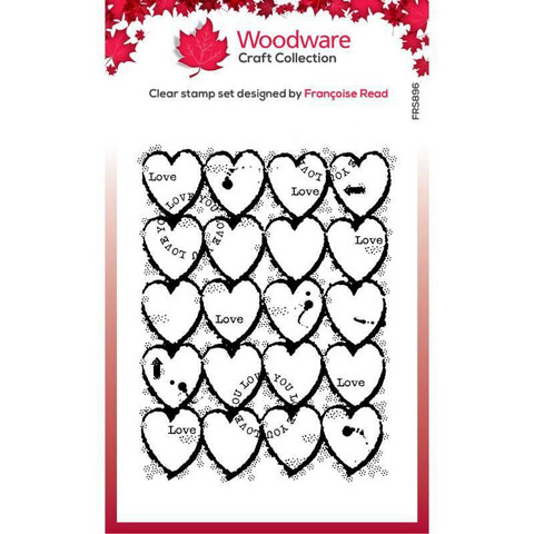 Woodware leimasin Heart Background