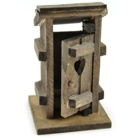 Touch Of Nature Miniature -koriste Garden Wood Outhouse