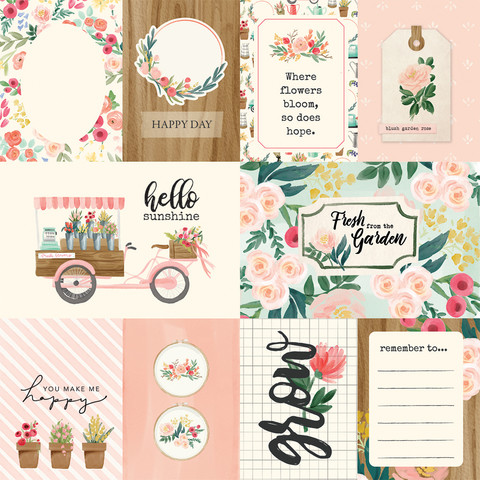 Carta Bella Flower Market skräppipaperi Multi Journaling Cards