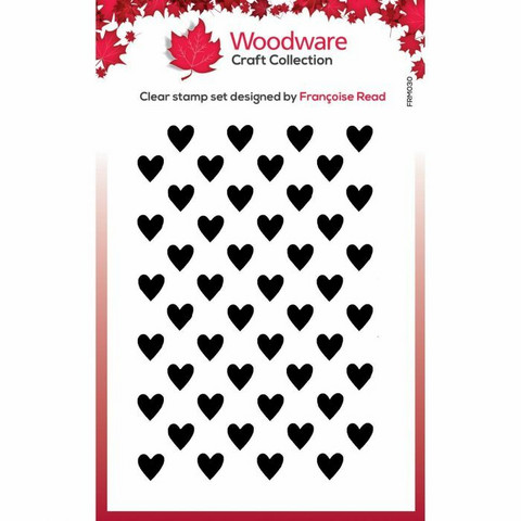 Woodware leimasin Mini Heart Background